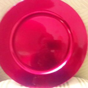 12 Red Dish Chargers